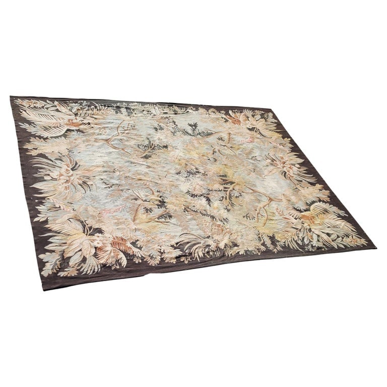 14' Foot Trans Atlantic Wool Tropical Palm Theme Area Rug - 2