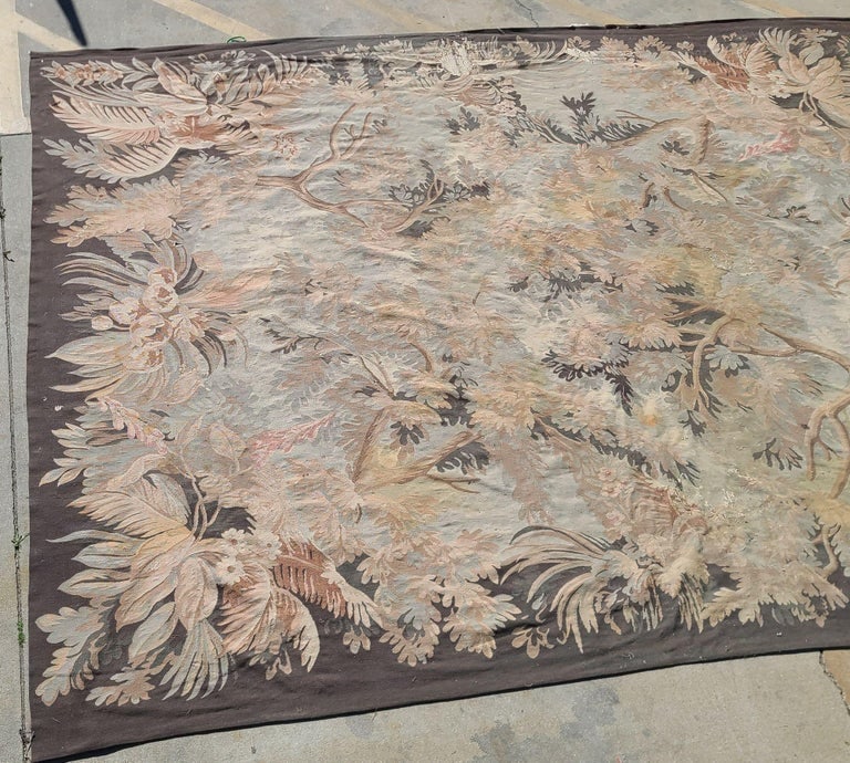 14' Foot Trans Atlantic Wool Tropical Palm Theme Area Rug - 4