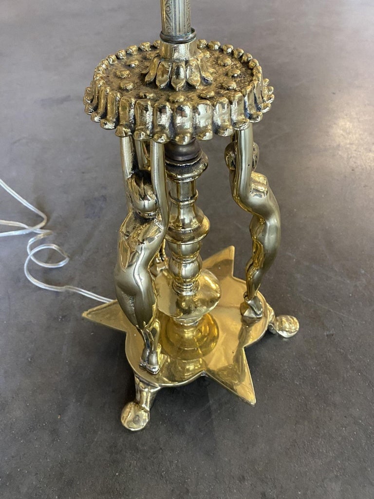Rare Brass Nude Figural Art Deco Reading Floor Lamp by Frankart - 10