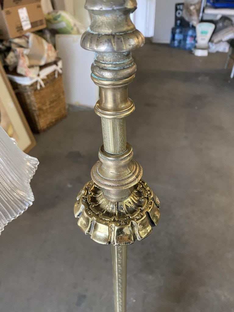 Rare Brass Nude Figural Art Deco Reading Floor Lamp by Frankart - 9