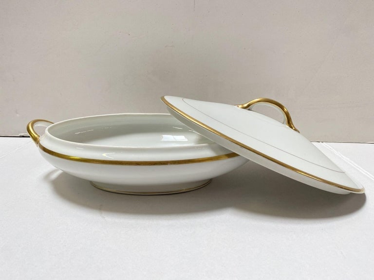Noritake Nippon Antique Colonial Covered Vegetable Bowl with Gold Band - 4