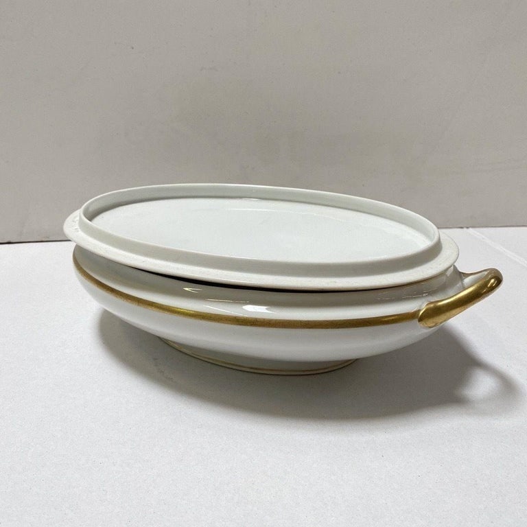 Noritake Nippon Antique Colonial Covered Vegetable Bowl with Gold Band - 5