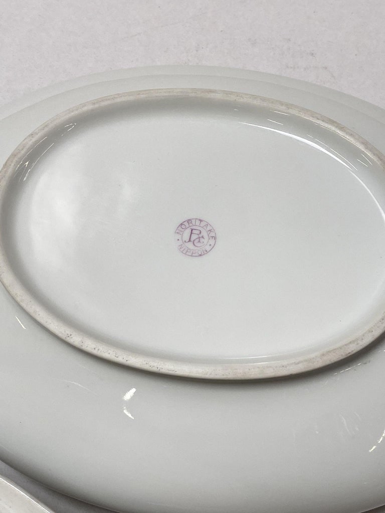 Noritake Nippon Antique Colonial Covered Vegetable Bowl with Gold Band - 6
