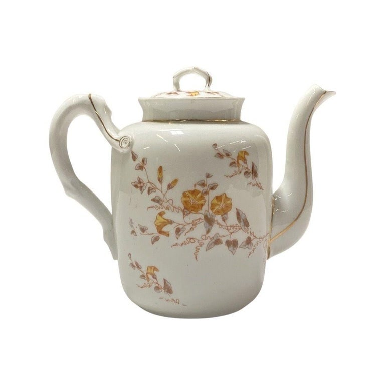 1910's Carlsbad Gutherz Floral Blossom Pattern Tea or Coffee Pot - 3