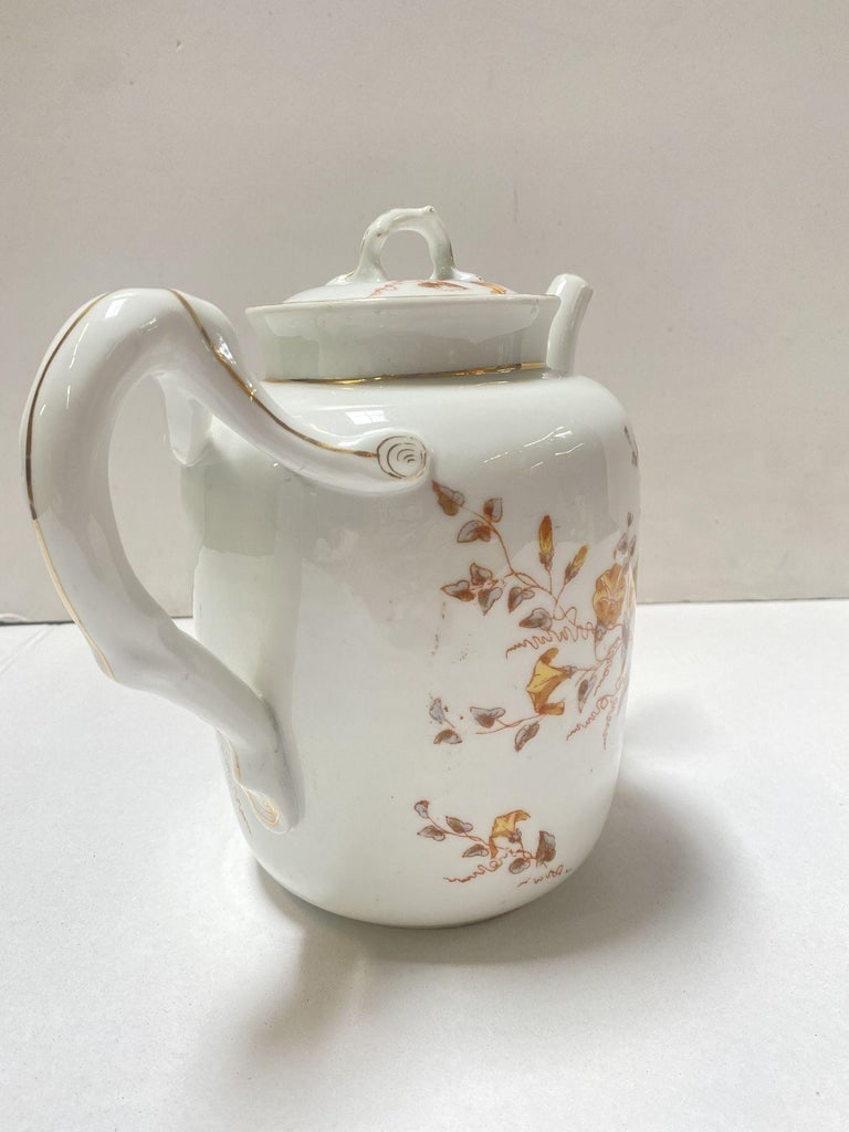 1910's Carlsbad Gutherz Floral Blossom Pattern Tea or Coffee Pot - 4