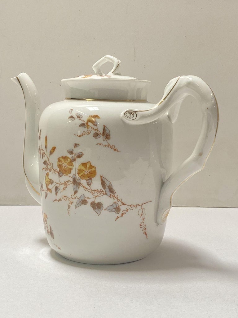 1910's Carlsbad Gutherz Floral Blossom Pattern Tea or Coffee Pot - 5