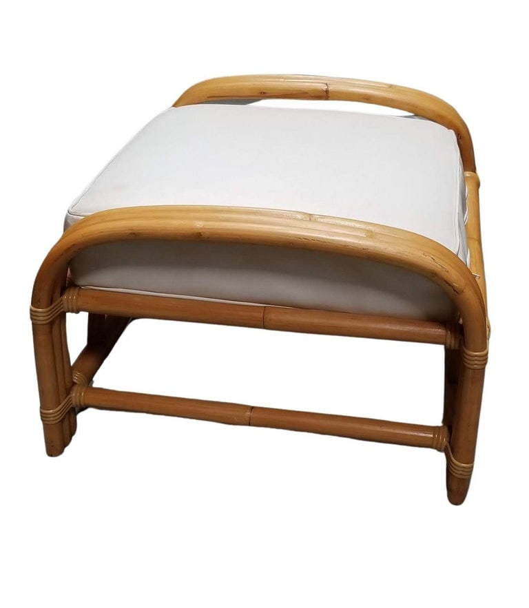 Restored Mid-Century Frankl Style Rattan Three-Strand Full Pretzel Livingroom Se - 7