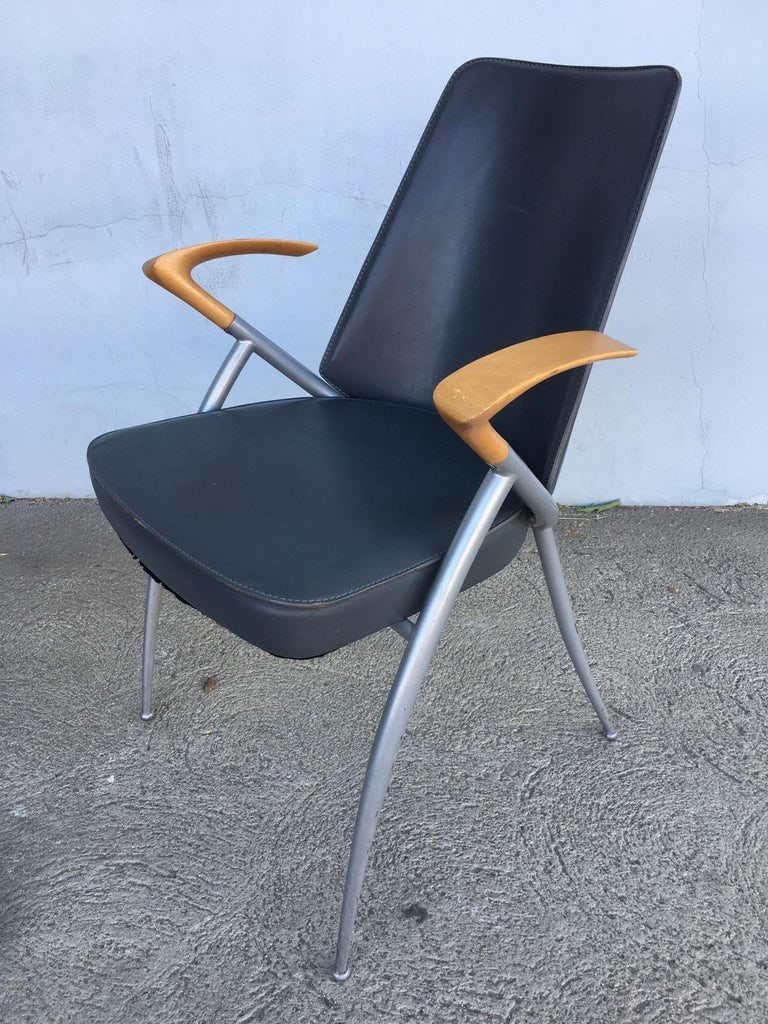 1980's Paul Tuttle Style Post Modernist Dining Chair Set of four - 5