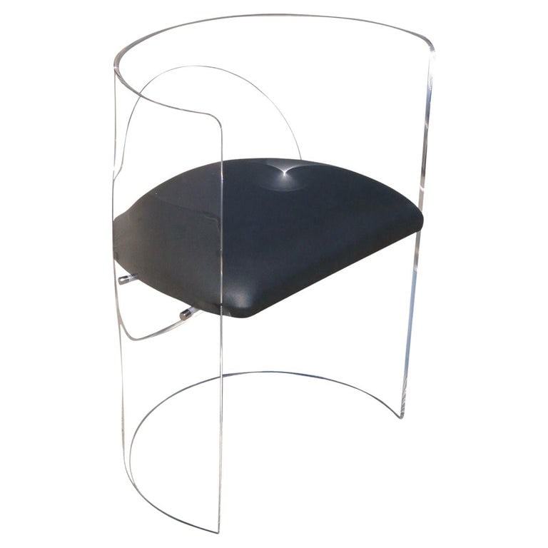 MCM Foating Seat Lucite Wrap Around Chair by Charles Hollis Jones, 10 Available (1 of 5)