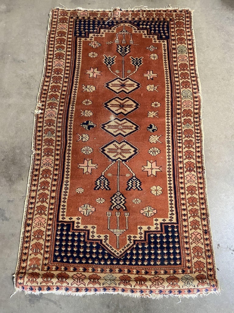 Persian Style Runner Silk 1930s Rug Runner - 3
