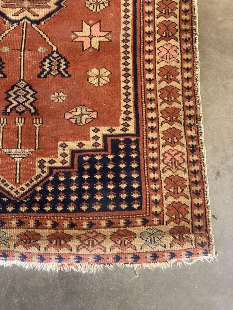 Persian Style Runner Silk 1930s Rug Runner - 4