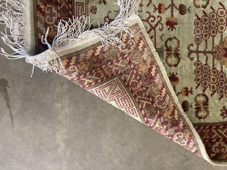 Post War Persian Style Runner Hand Loom 1950s Rug Runner - 11