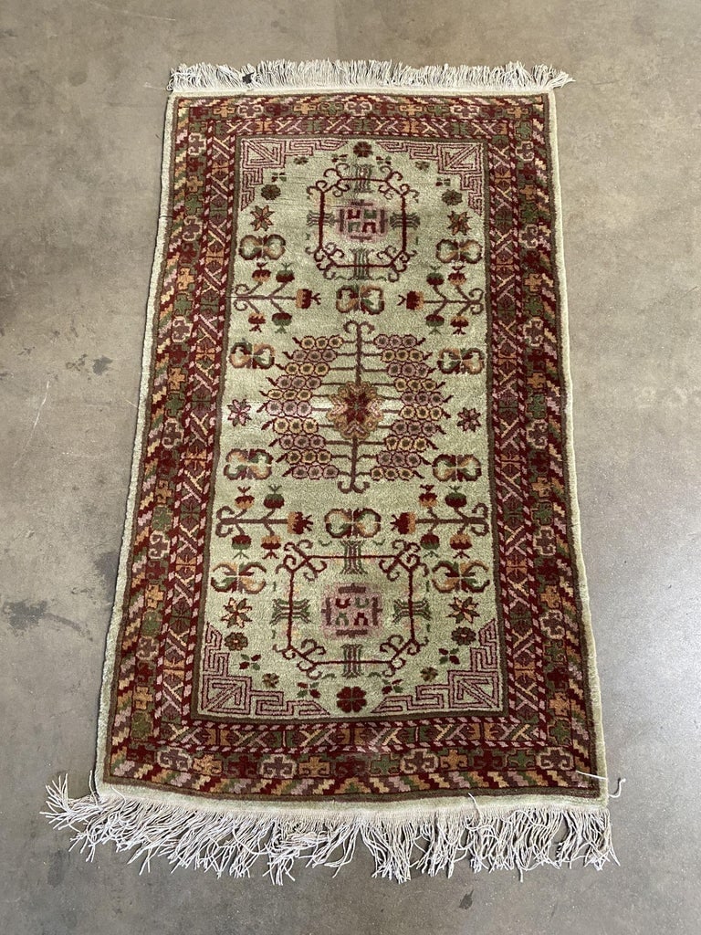 Post War Persian Style Runner Hand Loom 1950s Rug Runner - 3
