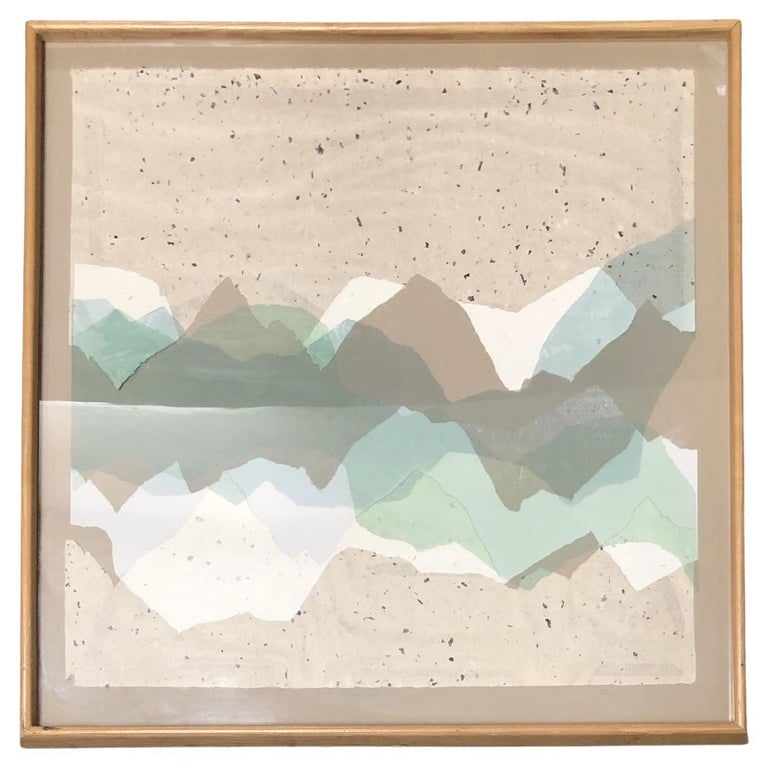 Framed Canvas Art Mountian Peaks Collage Artwork Print: Collage art emerged in the early 20th century in Cubist circles. Pablo Picasso and Georges Braque pioneered this method in the context of their Cubist experiments. It was an early form of cutting and 