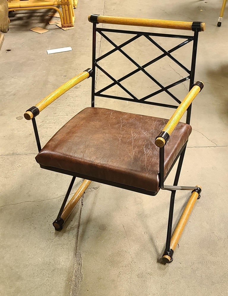 Cleo Baldon Style X-Form Arm Directors Dining Chair, Circa 1970 - 3