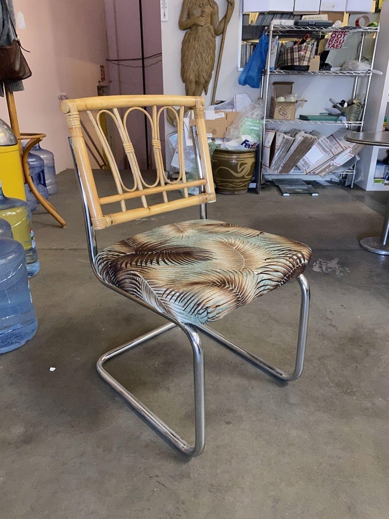 Rare Restored Marcel Breuer Rattan Back Chrome "cesca" Chairs By Virco, Set of 4 - 4