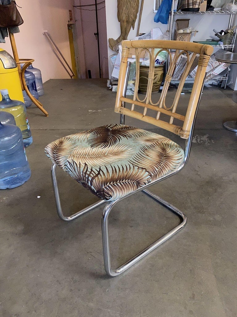 Rare Restored Marcel Breuer Rattan Back Chrome "cesca" Chairs By Virco, Set of 4 - 6