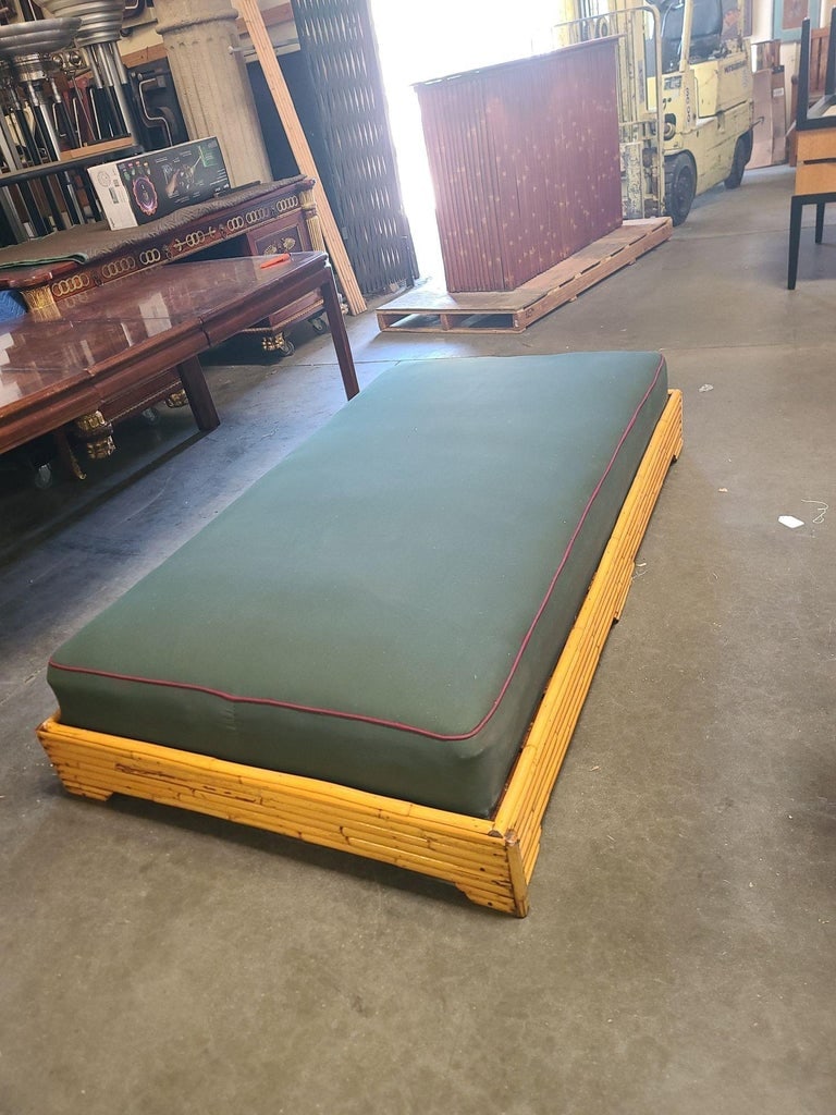 Restored Mid-Century Stacked Rattan Bed Sofa Daybed - 4