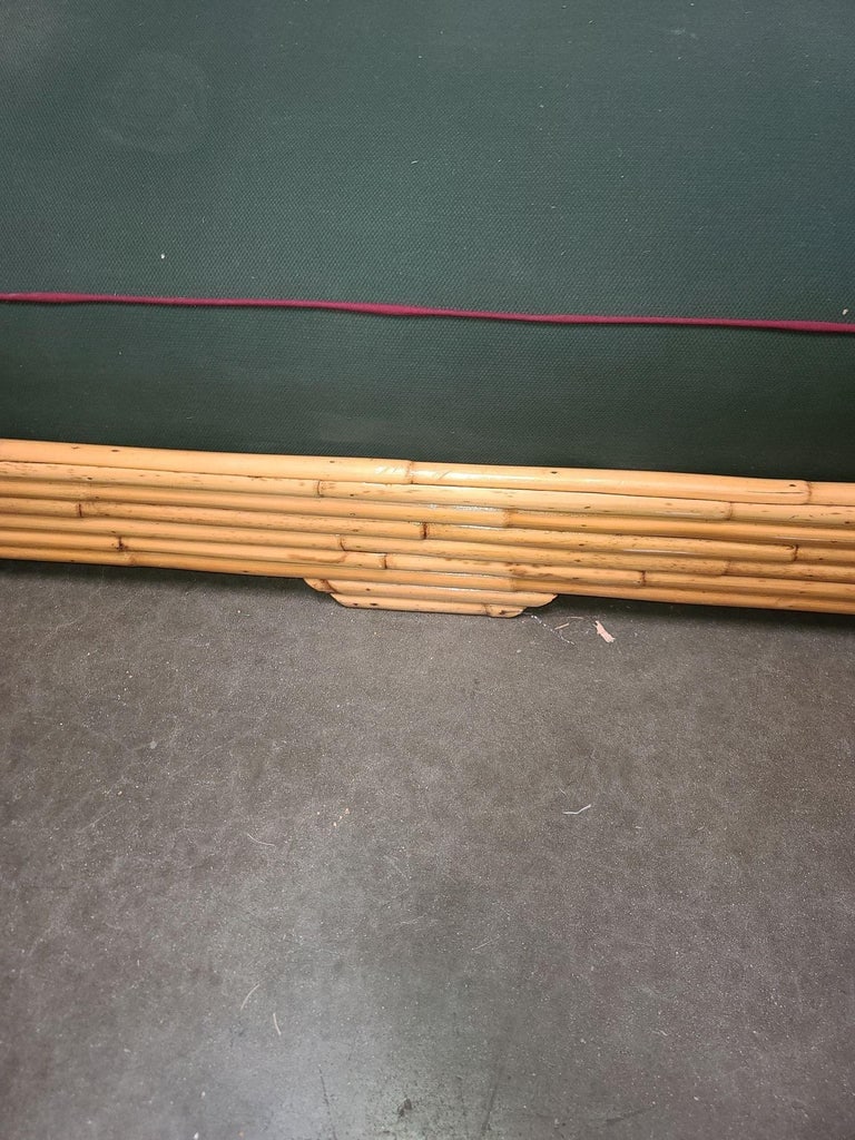 Restored Mid-Century Stacked Rattan Bed Sofa Daybed - 6