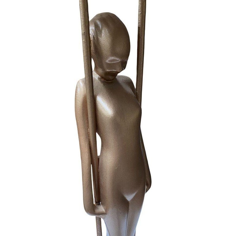 Frankart Copper-Tone Nude ‚ÄúSarcophagus Girl‚Äú Figural Cocktail - 10