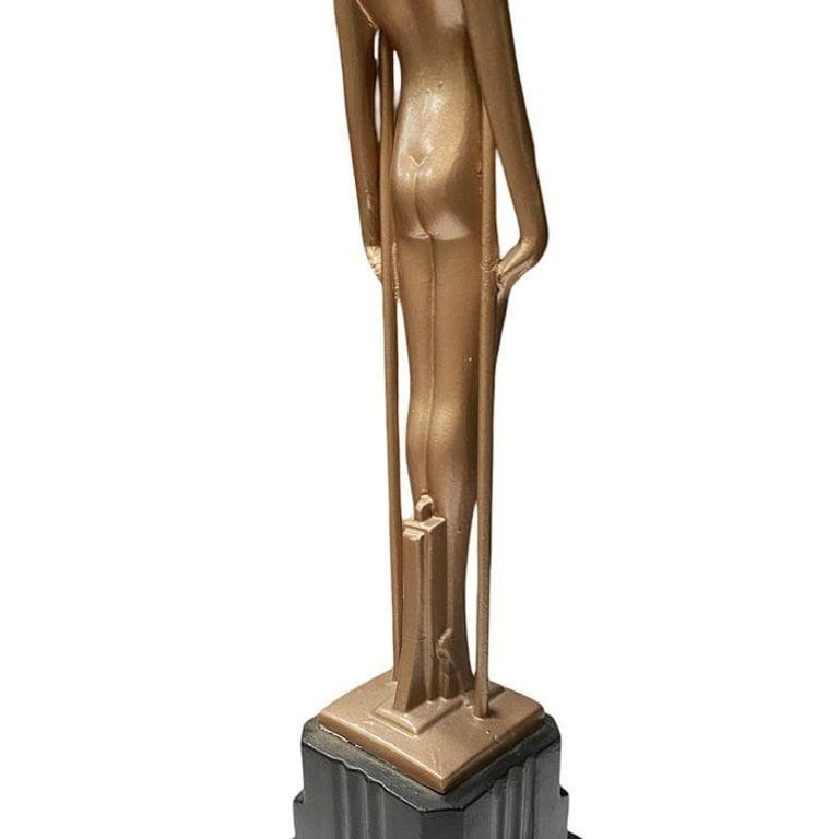 Frankart Copper-Tone Nude ‚ÄúSarcophagus Girl‚Äú Figural Cocktail - 12