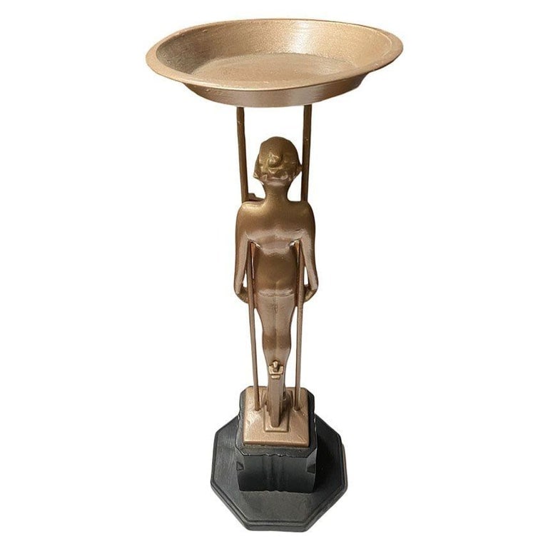 Frankart Copper-Tone Nude ‚ÄúSarcophagus Girl‚Äú Figural Cocktail - 3