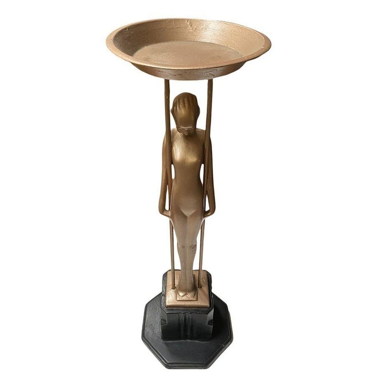 Frankart Copper-Tone Nude ‚ÄúSarcophagus Girl‚Äú Figural Cocktail - 7