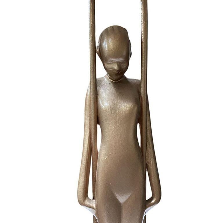 Frankart Copper-Tone Nude ‚ÄúSarcophagus Girl‚Äú Figural Cocktail - 9