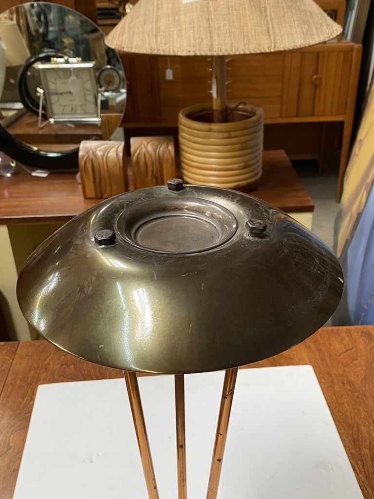 High Style Machine Age Bronze and Copper Art Deco Ashtray - 4