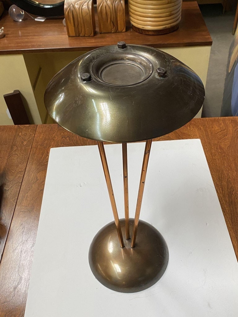 High Style Machine Age Bronze and Copper Art Deco Ashtray - 5