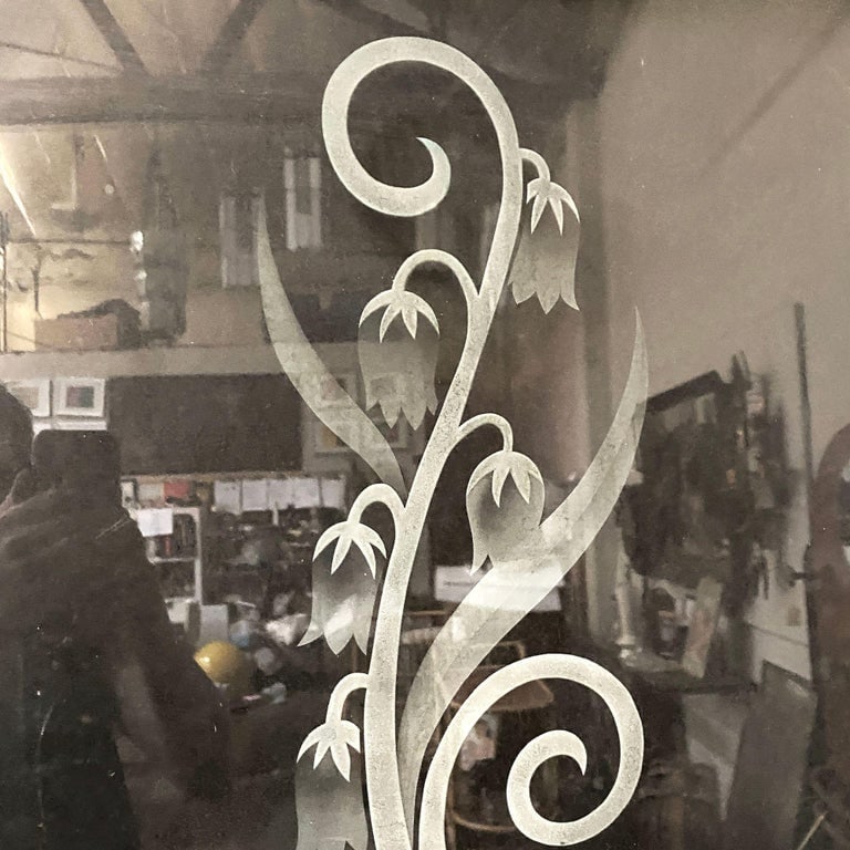 Hand Etched Organic Patterned Art Deco Door, Circa 1920 - 6