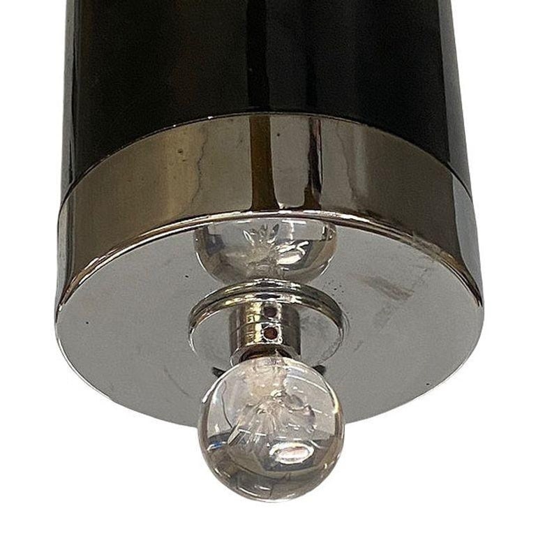 Large 29" Two-tone Chrome Art Deco Torchiere Wall Sconce, 3 Available - 7