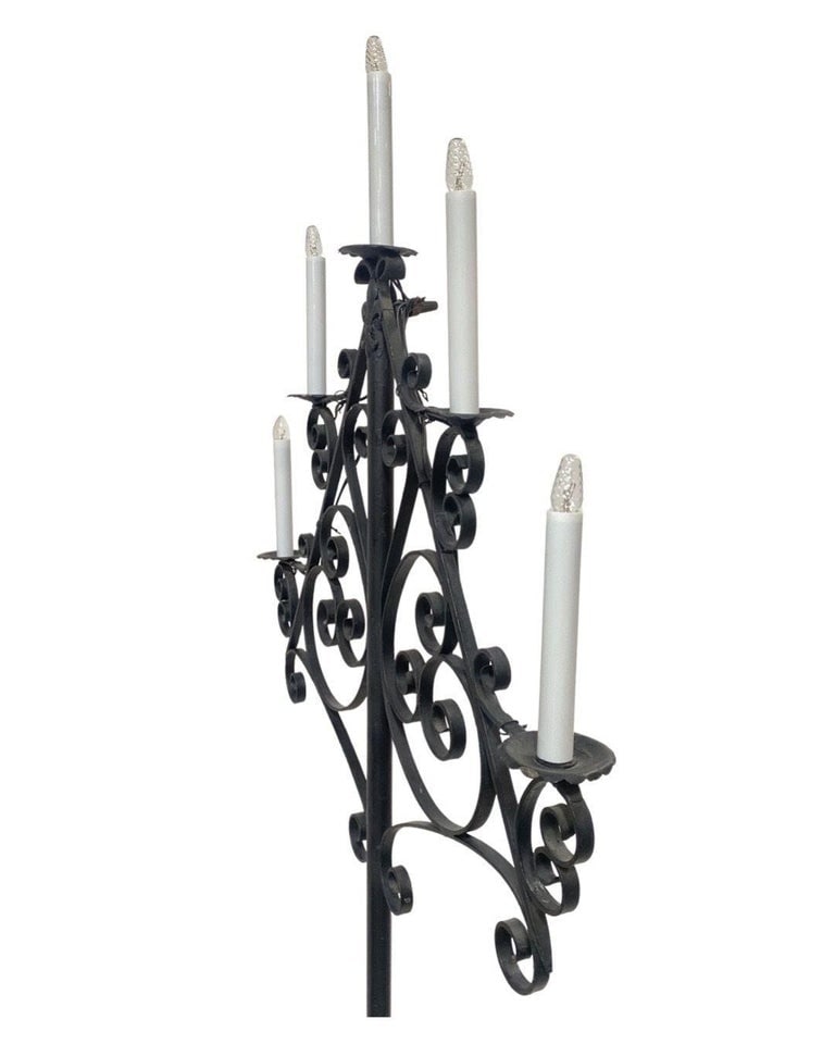French Victorian Iron Candelabra - 5