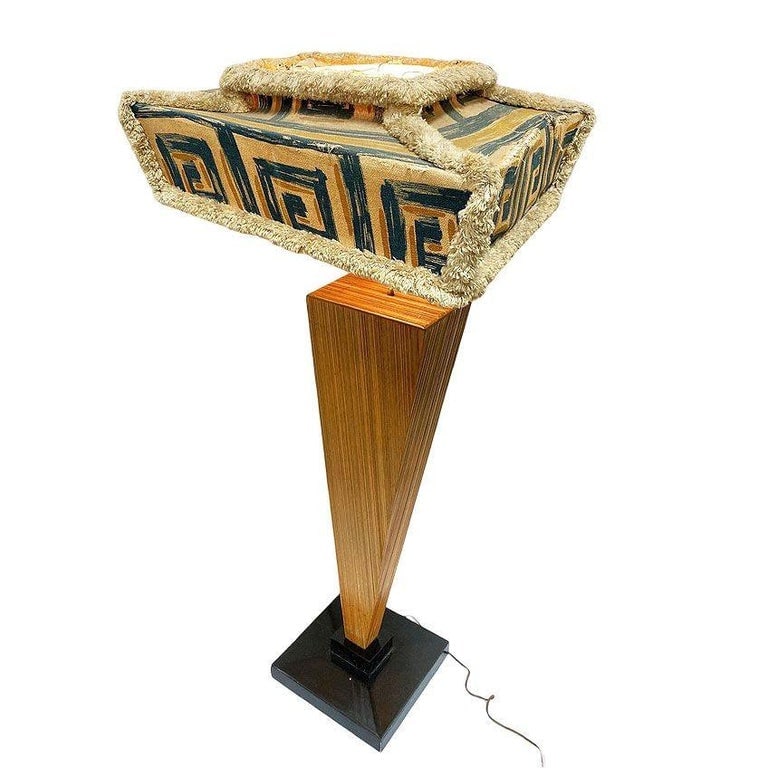 Mid-century Sculptural Combed Wood Floor Lamp in the Style of Paul Frankl - 5