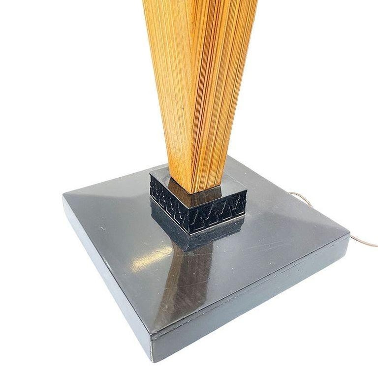 Mid-century Sculptural Combed Wood Floor Lamp in the Style of Paul Frankl - 8