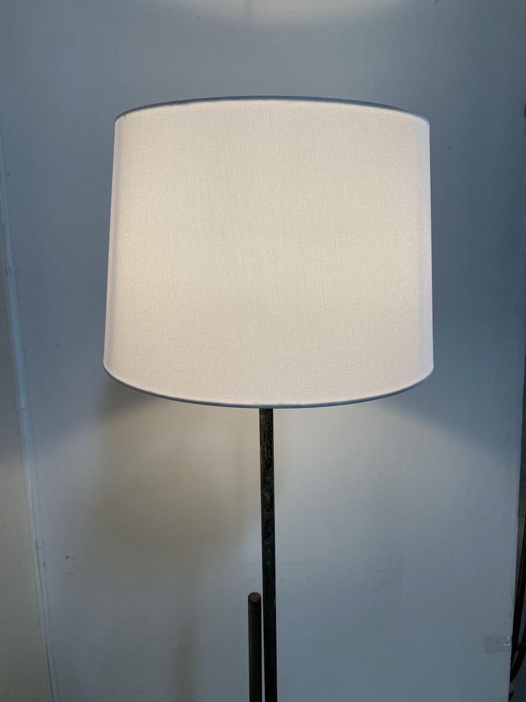 Late Mission Wrought Iron Adjustable Floor Lamp w/ Shade - 4