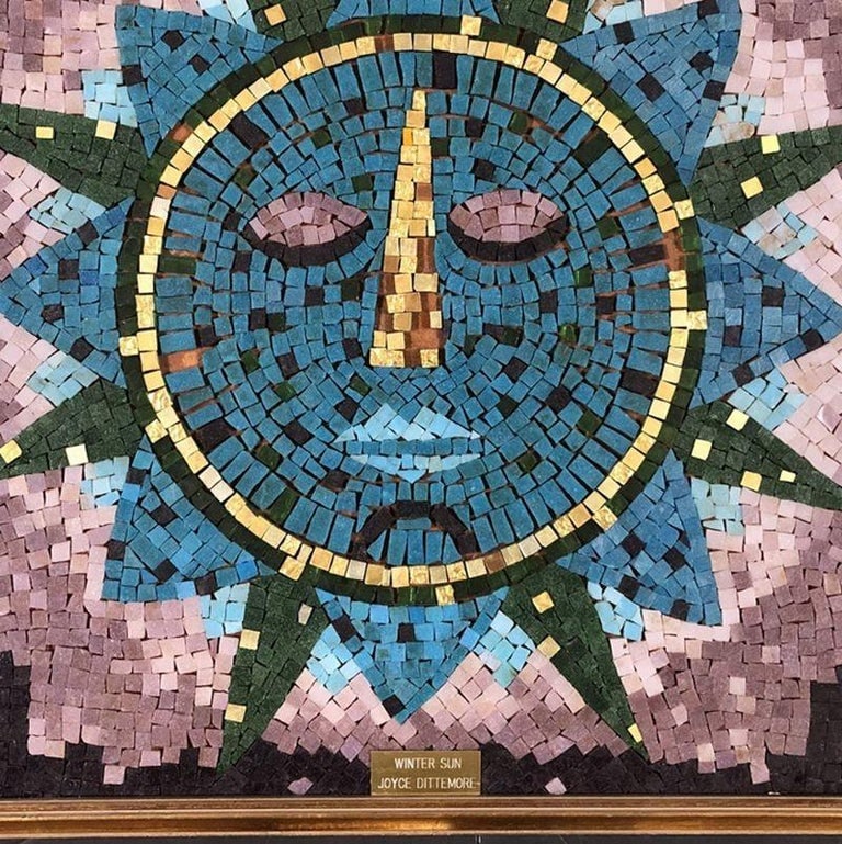 Mosaic Art "Winter Sun" Signed by Joyce Dittermore - 4