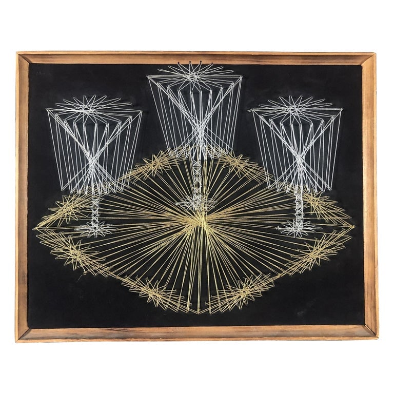 Mid Century Art Handcrafted Modern String Art - 2