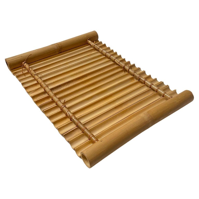 Restored Mid Century Tropical Split Bamboo Serving Tray, Pair - 3