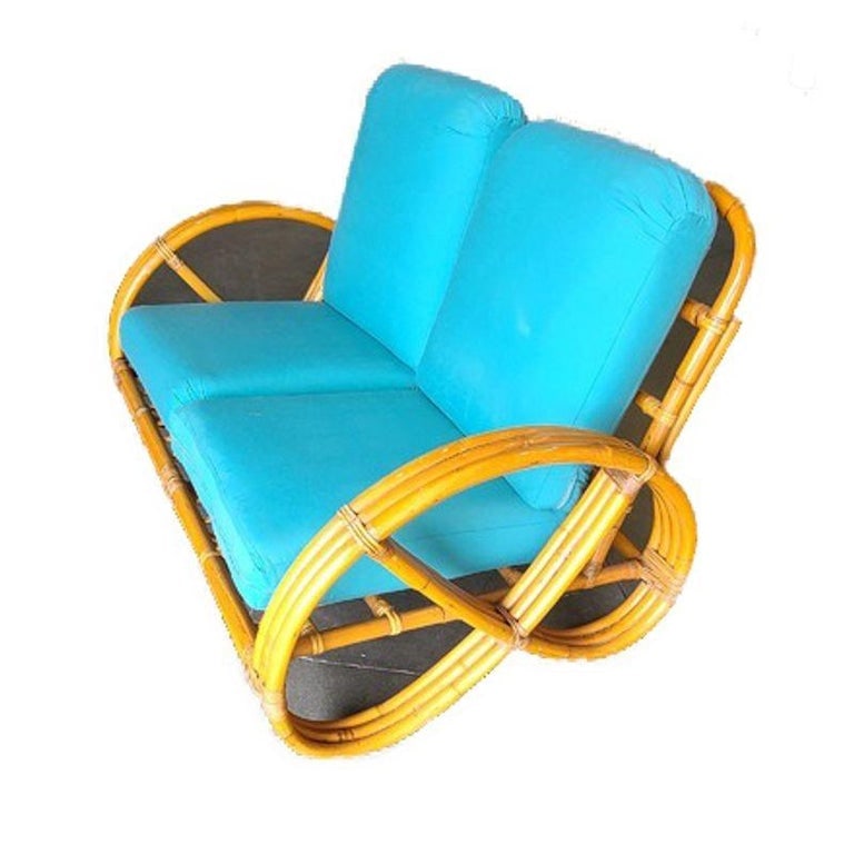 Restored Mid Century 3 Strand Full Pretzel Settee W/ Open Base - 4
