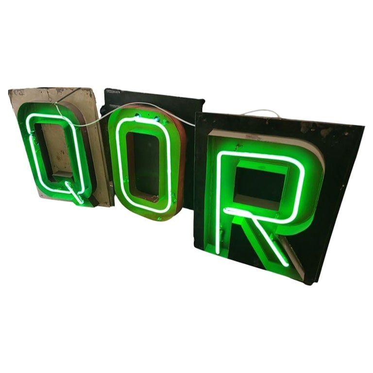 Large Vintage Neon Marquee Letters from the Iconic Pan-Pacific Auditorium: R is no longer available. Own a piece of Los Angeles history. These large neon marquee letters came from the Iconic Pan-Pacific Auditorium in Los Angeles. They were installed there before the