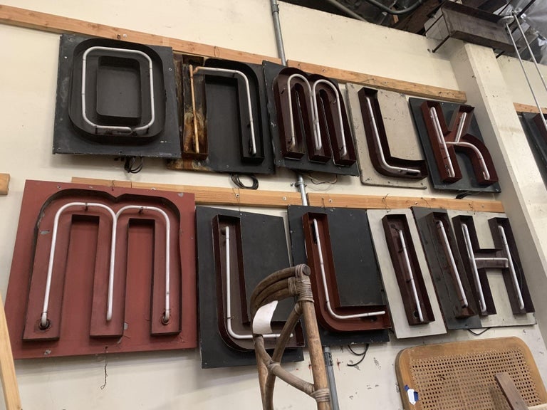 Large Vintage Neon Marquee Letters from the Iconic Pan-Pacific Auditorium - 9