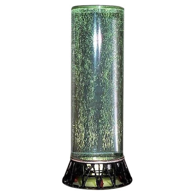 7-Foot Industrial Light Up Aquarium Fish Tank w/ Steel Base, 4 Available: Large 7-foot tall Acrylic aquarium fish tank with steel base featuring an industrial grade steel base and an acrylic tube with 1.5" thick walls. The tank lights up from the bottom through the acrylic