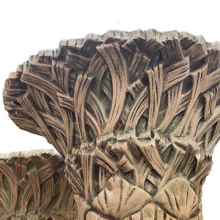 10-Foot Fiberglass Art Deco Grand Palm Tree Architectural Column, 2 Available - 3