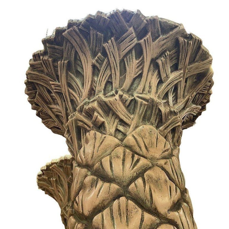10-Foot Fiberglass Art Deco Grand Palm Tree Architectural Column, 2 Available - 4