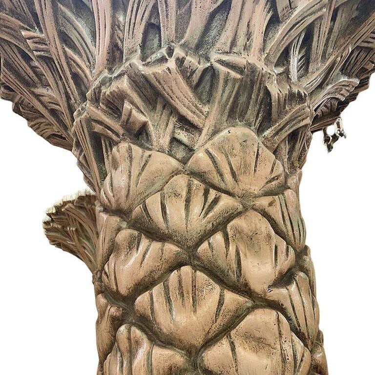 10-Foot Fiberglass Art Deco Grand Palm Tree Architectural Column, 2 Available - 5
