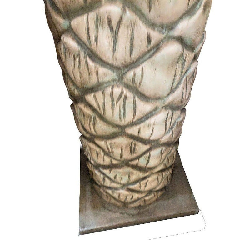 10-Foot Fiberglass Art Deco Grand Palm Tree Architectural Column, 2 Available - 7