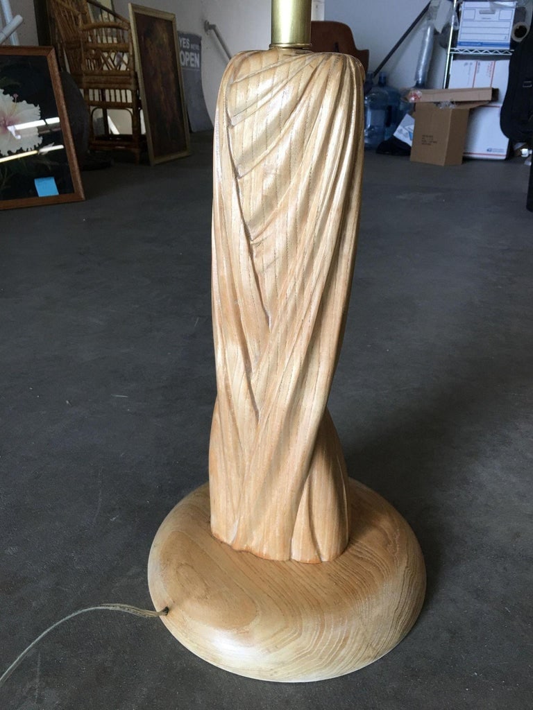Heifetz Style Hand Carved Nude Female Bust Torchiere Floor Lamp - 5