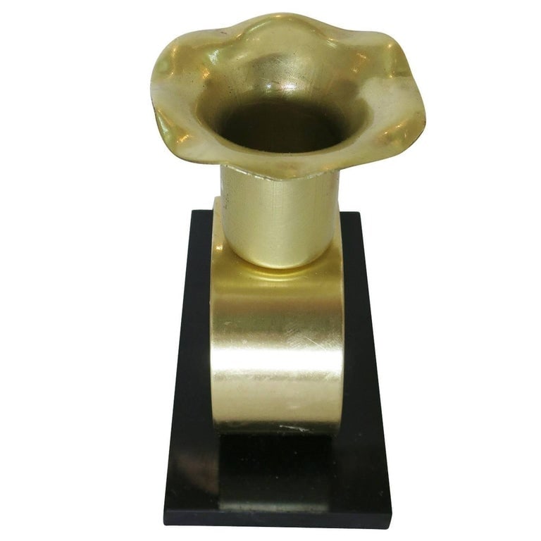 Brass and Bakelite Candlestick holders by Chase Brass - a Pair - 8