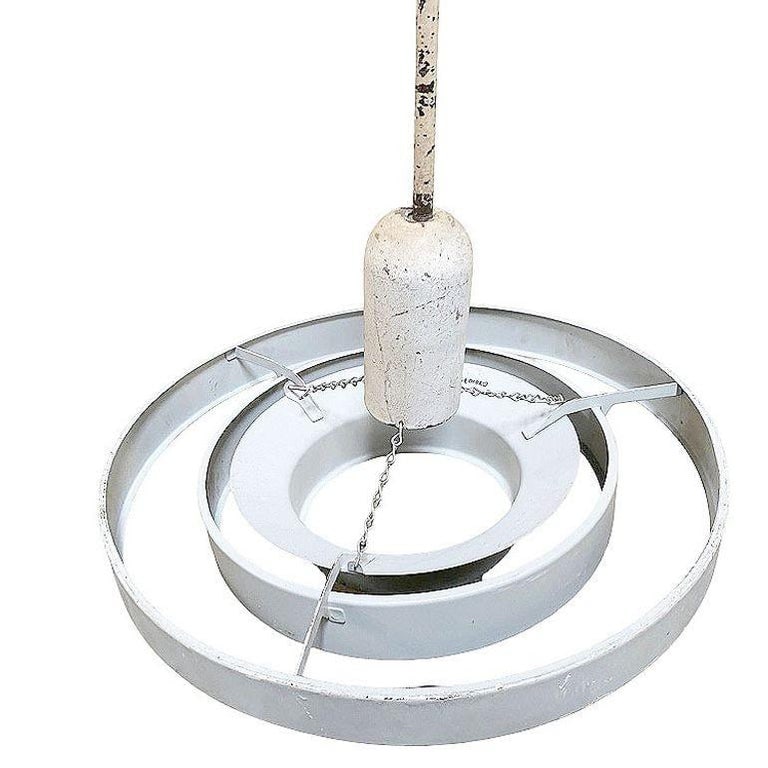 Mid-Century Saturn Ceiling Steel 20" Hooded Pendant by Kurt Versen, 6 Available - 5